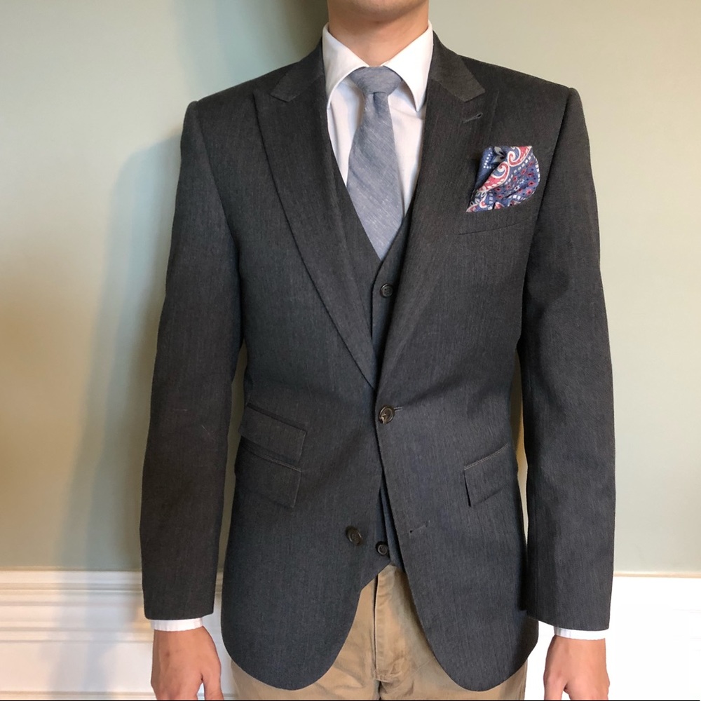 Next Charcoal Suit Jacket 36R